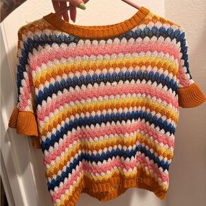 Multicolor Chevron Knit Shirt